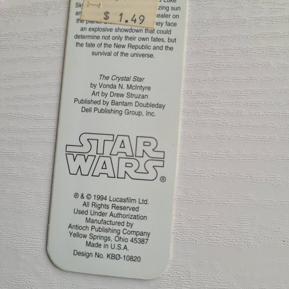 Vintage 90s Star Wars Lucas Films Antioch Crystal Tassel Bookmark 1994 KBO-10829 - Picture 9 of 9